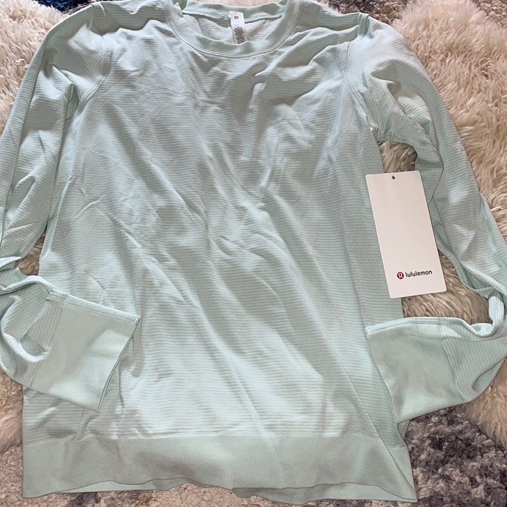 NWT Lululemon Swiftly Breathe Long Sleeve Top Mint Size 4